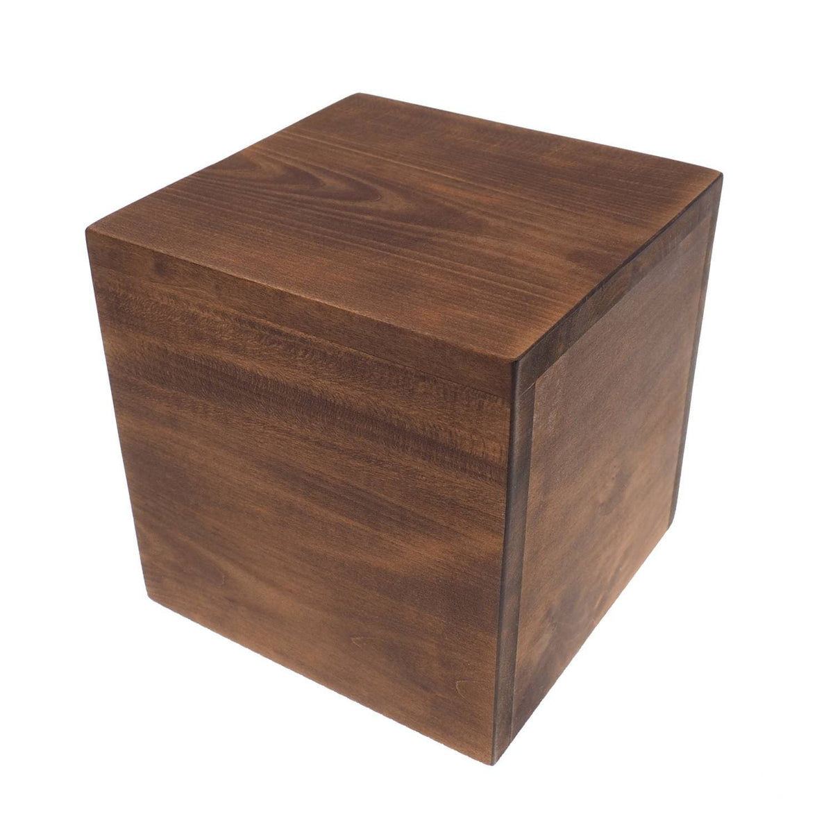 Simple Square Personalized Wood Urn For Human Ashes, hand carved text   Memorial Box, Carved Keepsake Cremation Urns, Boxes For Burial