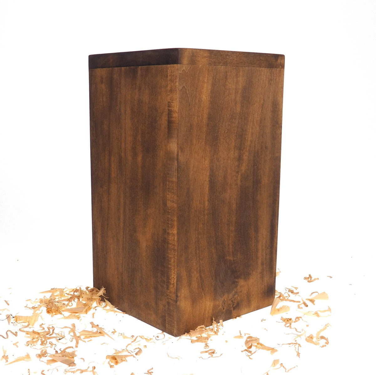 Simple Tall Wood Urn, For Human Ashes, Wooden Memorial Box, Carved Keepsake Cremation Urns, Medieval Viking style