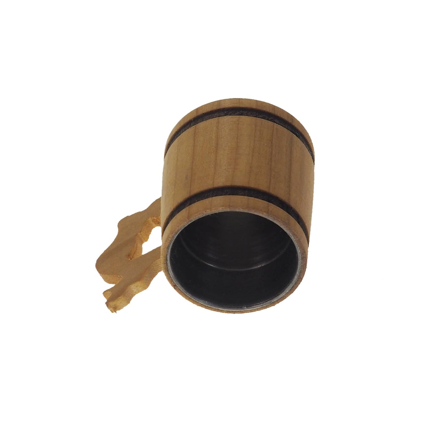 Oak Wooden Beer Mug 50 ml  1.7 oz, steel inside wooden cup, wooden drinking mug, historical mug, rustic mug, medieval replica