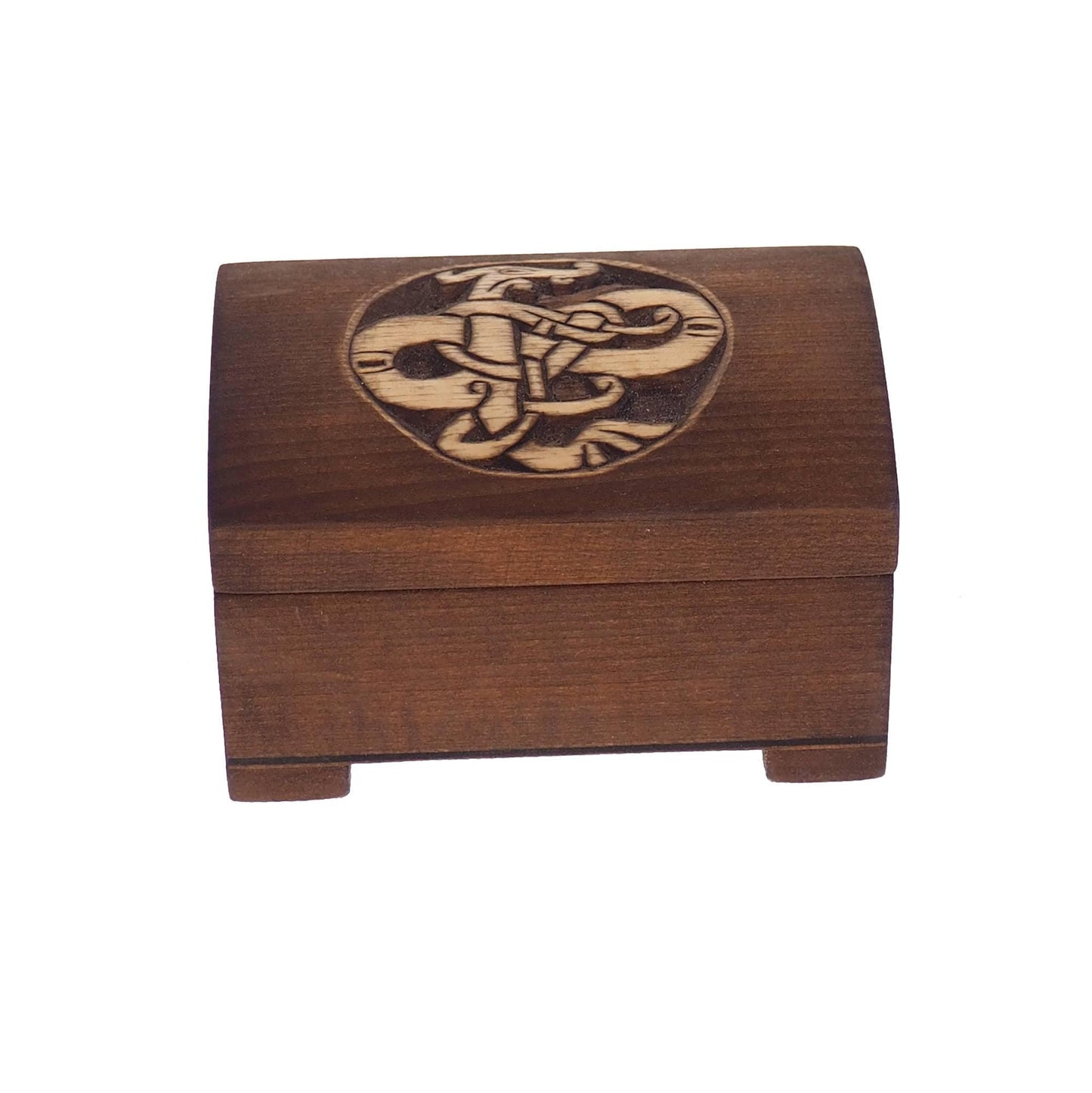 Wooden jewelry box, urnes dragon viking plait, hand carved, personalized, history pattern, gift box, custom jewelry box, wedding memory box,