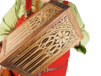 Small Personalized Wood Urn For Human Ashes, Wooden Memorial Box, Carved Keepsake Cremation Urns, Cremation Boxes For Burial Medieval Gothic