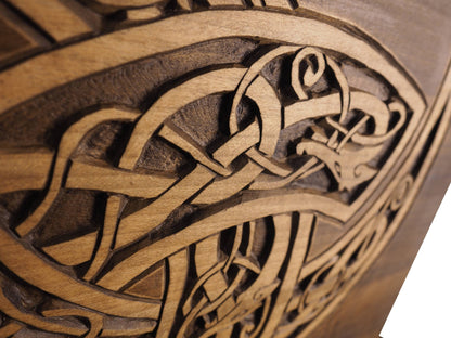 Big Wall sign, Odin's Triple Horn, Norway, Hand Carving, Viking decor, hand carved wall sign, Viking art, wall hanging, Scandinavian,Norway