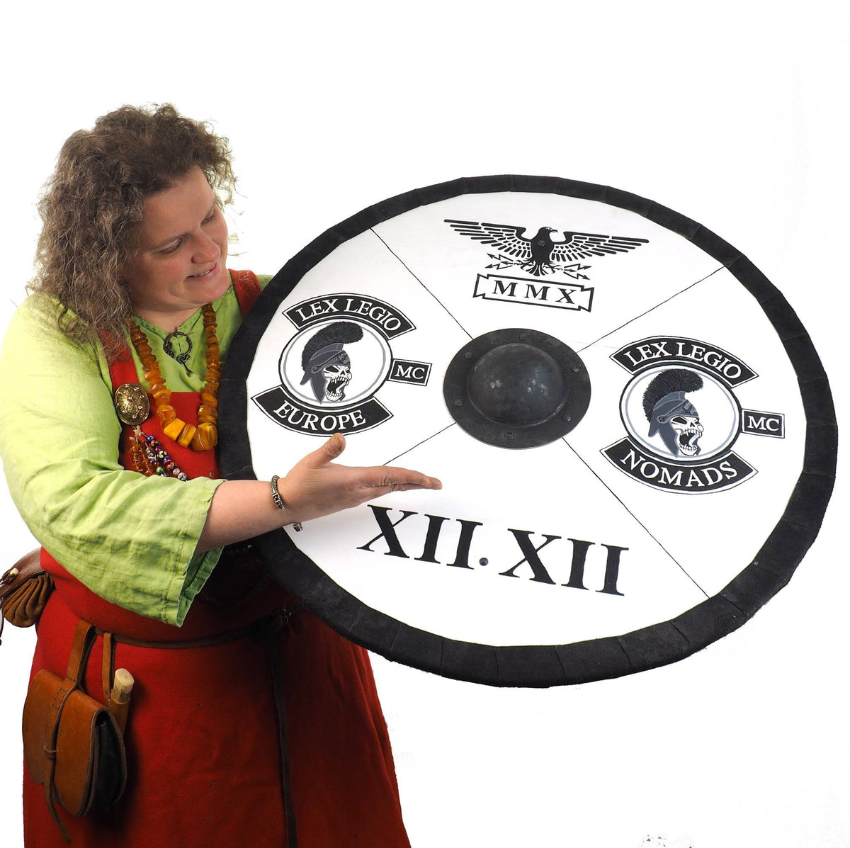 Motor club, company logo, Personalized Viking Shield, Hand Painted, Norsman shield, Wall decor, Larp and reenactment, SCA ready, pub decor