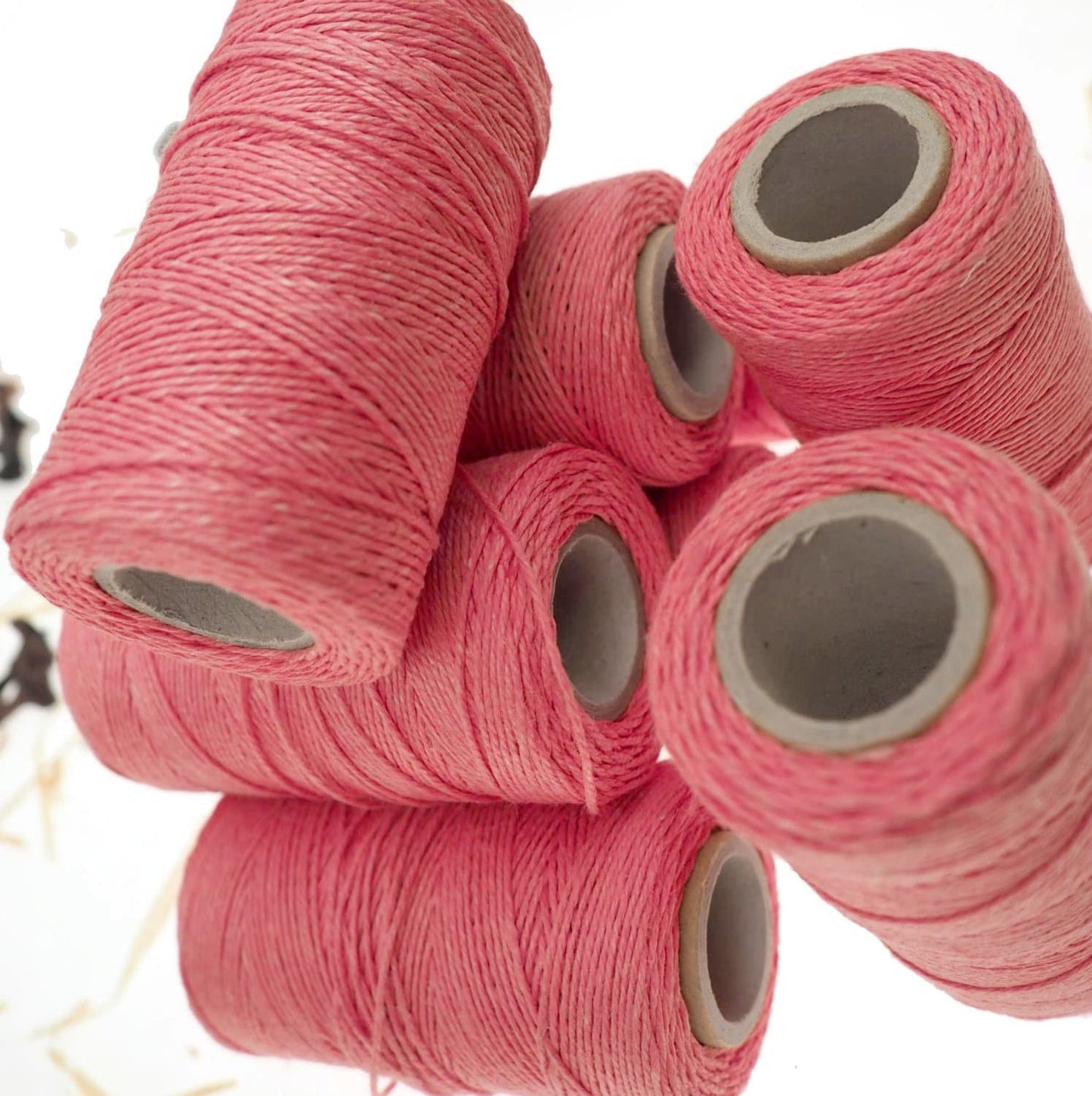 Pink linen thread, unwaxed Linen String ,natural Warp Thread thickness of 1mm/ 3ply 100grams (210 yards ~ 190 metres), linen sewing thread
