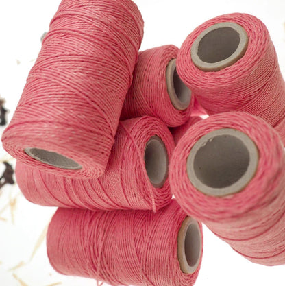 Pink linen thread, unwaxed Linen String ,natural Warp Thread thickness of 1mm/ 3ply 100grams (210 yards ~ 190 metres), linen sewing thread
