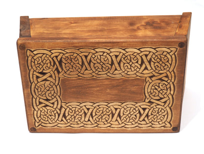 Personalized Wood Urn For Human Ashes, Wooden Memorial Box Carved , Keepsake Cremation Urns, Cremation Boxes For Burial, Viking pagan
