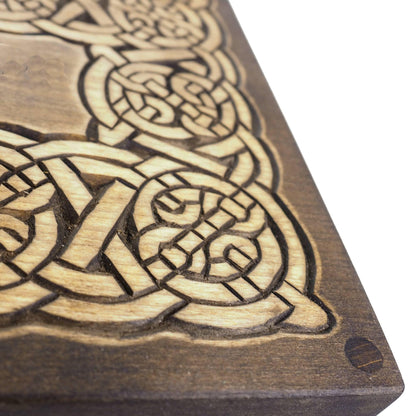 Ebony Viking Personalized Wood Urn with Viking prayer, Wooden Memorial Box Carved , Keepsake, Cremation, Cremation Boxes For Burial,  pagan
