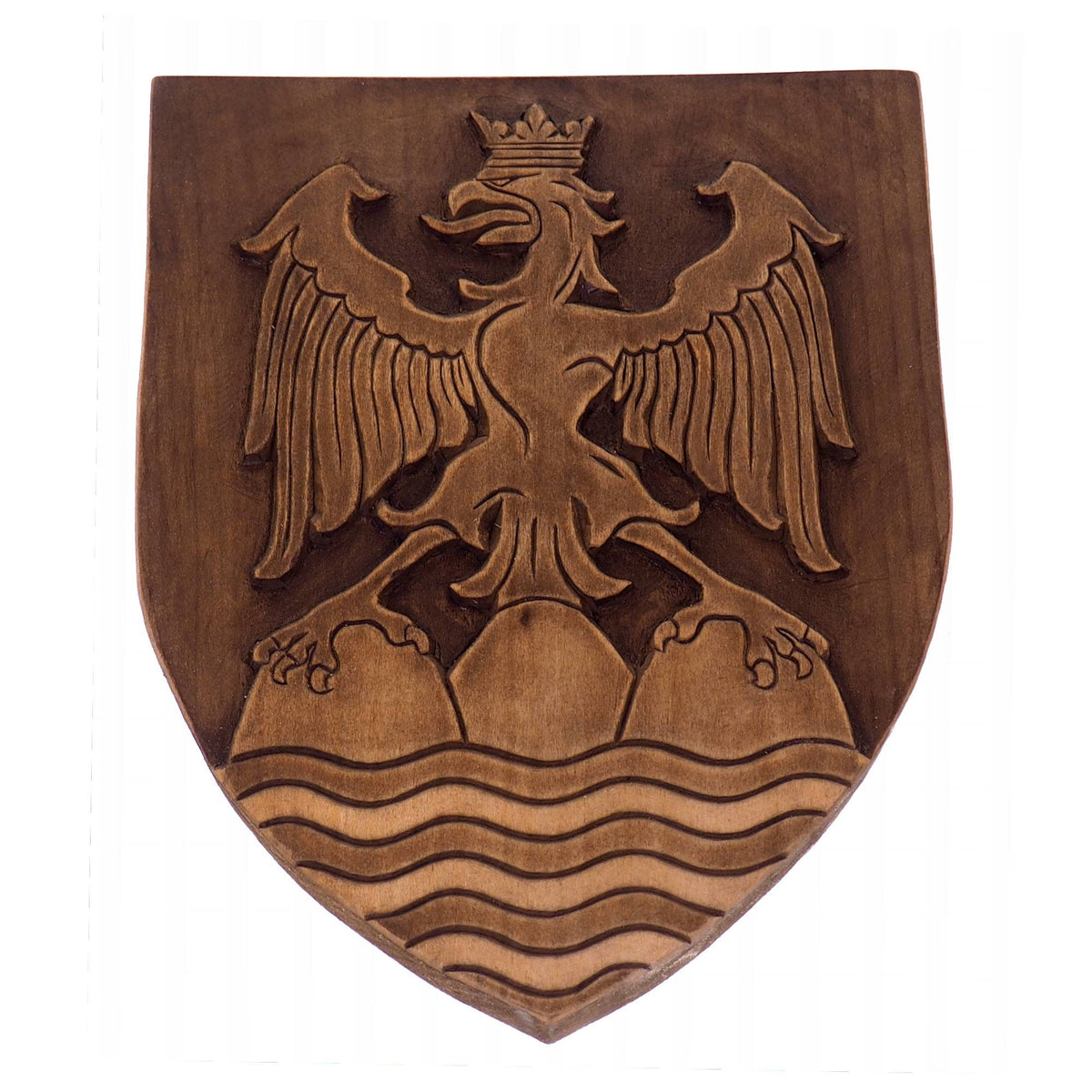 Personalized City Crest, Hand Carved, Coat of Arms, Custom, Family Shield, Wooden Emblem, Wedding Wood Art, Heraldic, Woodcraft