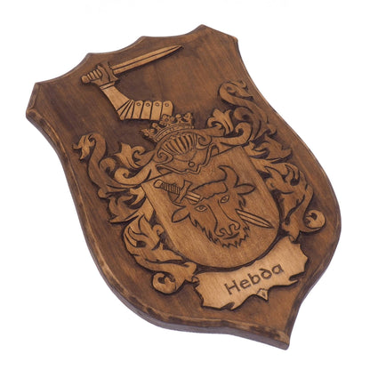 Personalized Family Arms Crest, Hand Carved, Coat of Arms, Custom, Family Shield, Wooden Emblem, Wedding Wood Art, Heraldic, Woodcraft