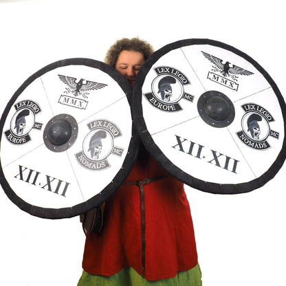 Motor club, company logo, Personalized Viking Shield, Hand Painted, Norsman shield, Wall decor, Larp and reenactment, SCA ready, pub decor