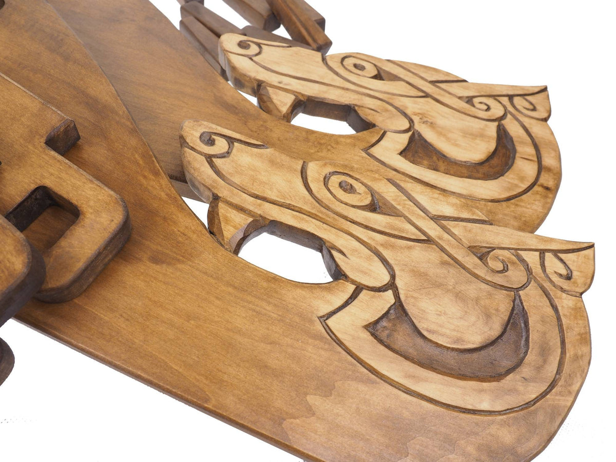 Viking personalized shelf, Wall shelf with Dragon head, hanging book shelf , norsk style, medieval decor, Larp and SCA,  display shelf,