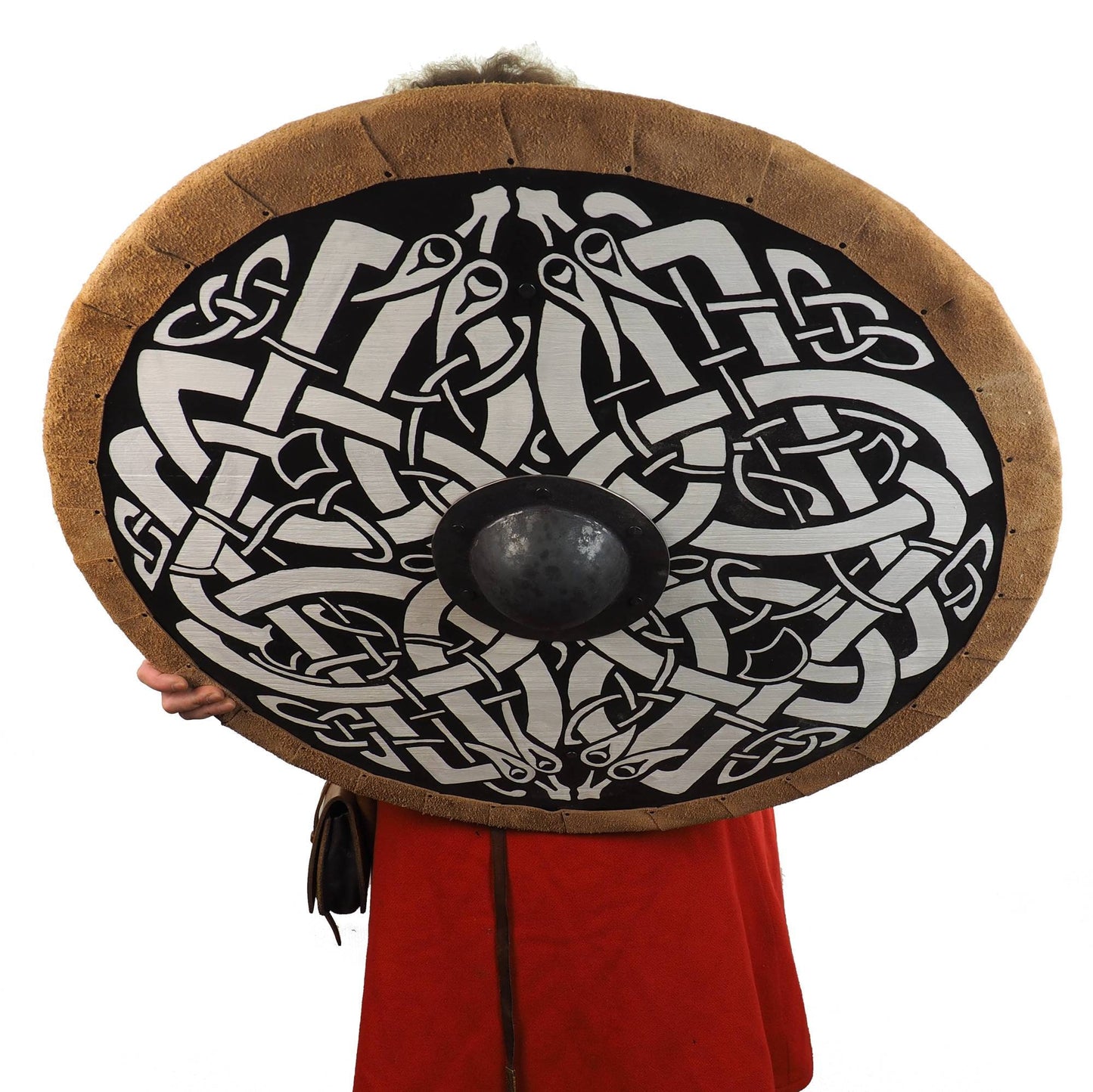 Personalized Dragon Viking Shield Pattern, Norsman shield, Wall decor, Larp and reenactment, SCA ready, black shield