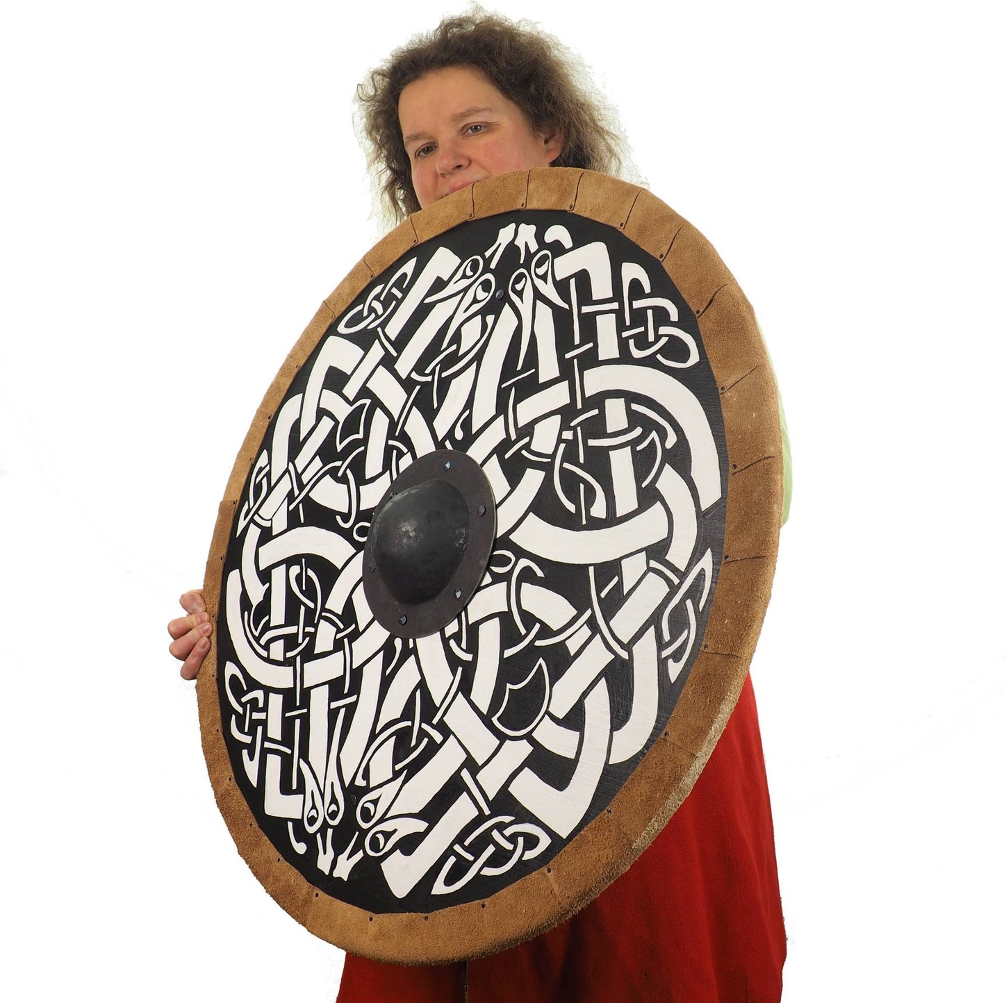 Personalized Dragon Viking Shield Pattern, Norsman shield, Wall decor, Larp and reenactment, SCA ready, black shield