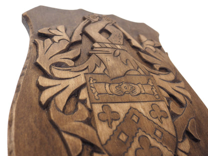Personalized Family Crest, Hand Carved, Coat of Arms, Custom, Family Shield, Wooden Emblem, Wedding Wood Art, Heraldic, Woodcraft