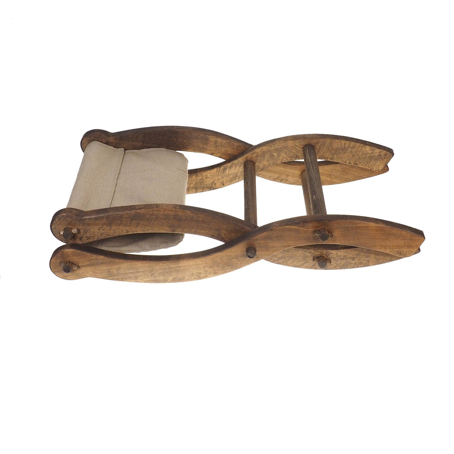 Medium Wooden Folding Stool, for self-assembly, Historical furniture, medieval, SCA, LARP, camping gear, wooden stool, viking, event stool