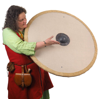 Blank custom pattern Viking Shield, 36 inch, Double side covered, linen cover. Norsman shield, Wall decor, Larp and reenactment, SCA ready,