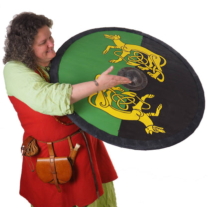 Customized Huge custom wolfs pattern Viking Shield, 36 inch, Customized pattern, Norsman shield, Wall decor, Larp and reenactment, SCA
