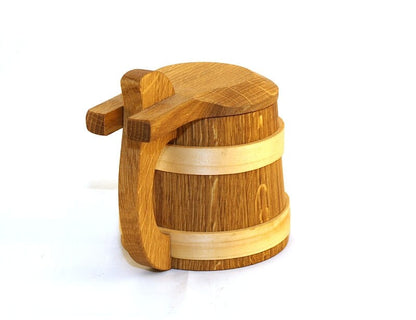 Wooden Beer Mug 1/2 litre with a lid|beer mug, wooden cup, wooden drinking mug, historical mug, rustic mug, medieval replica, Larp, sca