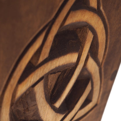 Shamrock Wooden Urn For Human Ashes, Wooden Memorial Box, Hand Carved, Keepsake Cremation Urns, Cremation Boxes For Burial, Celtic pagan