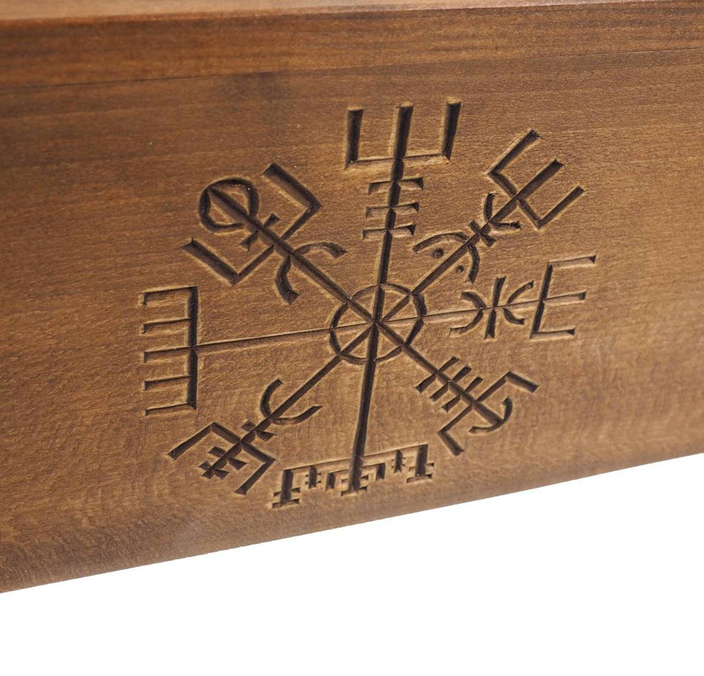 Viking Personalized Wood Urn with Yggdrasil, Wooden Memorial Box Carved , Keepsake Cremation Urns, Cremation Boxes For Burial, Viking pagan