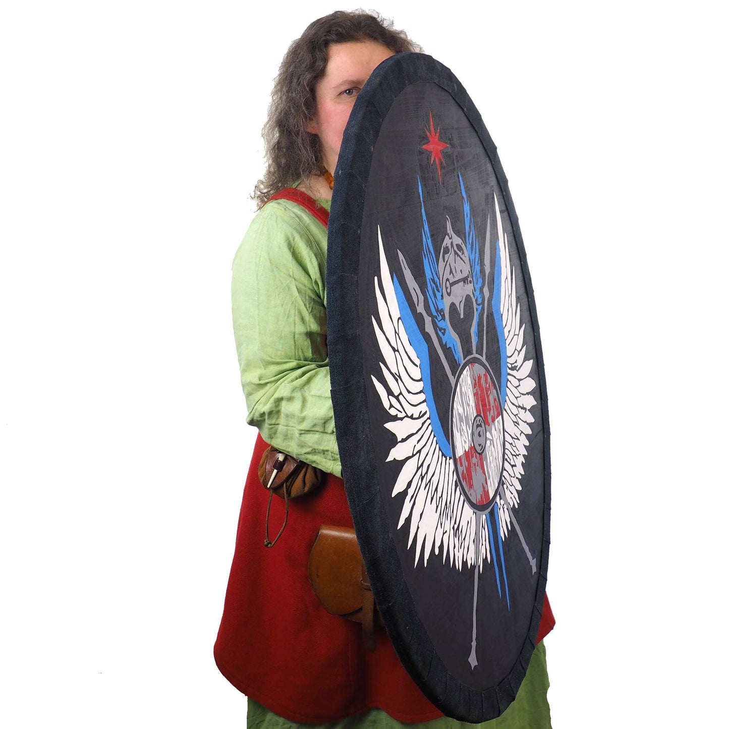 Oval Crest Shield, company logo, Personalized Viking Shield, Hand Painted, Wall decor, Larp and reenactment, SCA ready, pub decor, Norman