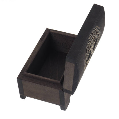 Small Personalized Wood Urn For Human Ashes,Yggdrasil, tree of life Memorial Box, Carved Keepsake Cremation Urns, Cremation Boxes For Burial