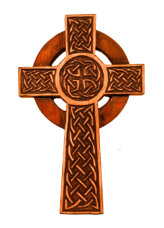 Celtic high cross from Isle of Man wall sign