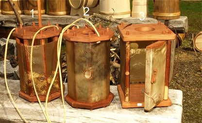 Wooden lantern with lift