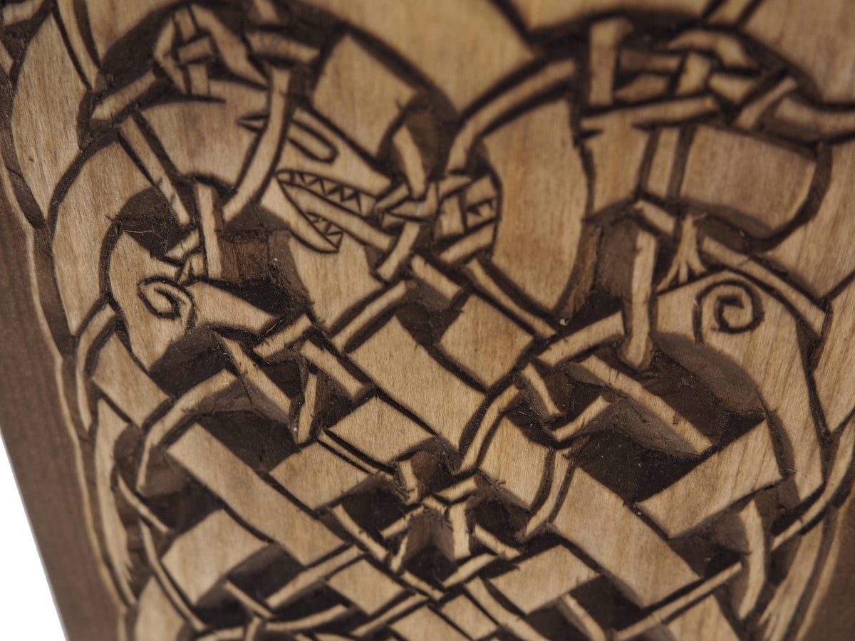 Wall sign, Urnes Dragons , Norge- carving from rune stone Viking decor, hand carved wall sign,Viking art,wall hanging,Norse ,Scandinavian