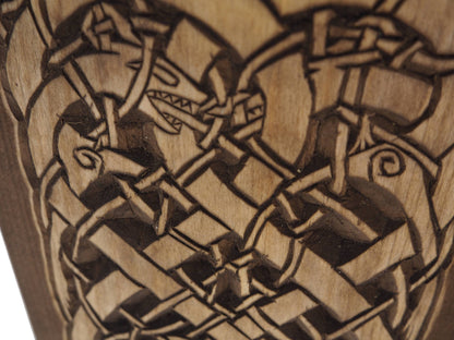 Wall sign, Urnes Dragons , Norge- carving from rune stone Viking decor, hand carved wall sign,Viking art,wall hanging,Norse ,Scandinavian