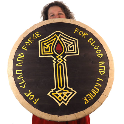 Fantasy Shield, Larp logo, Personalized Viking Shield, Hand Painted, Norsman shield, Wall decor, Larp and reenactment, SCA ready, pub decor