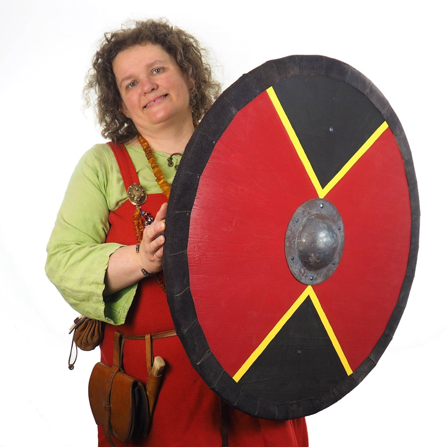 Red and Black Viking Shield Pattern, Norsman shield, Wall decor, Larp and reenactment, SCA ready, black shield