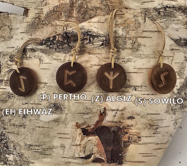 Rune necklace, Rune pendant, Rune jewelry, Wood jewelry, Runes, Viking necklace, Viking pendant, Viking jewelry, Carving Rune