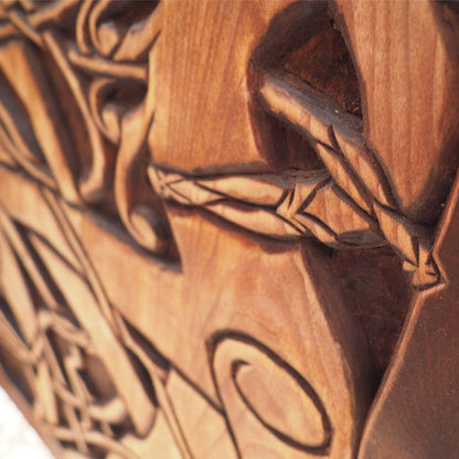 Big Wall sign, Urnes Deer, Norway, Hand Carving, Viking decor, hand carved wall sign, Viking art, wall hanging, Norse, Scandinavian,Norway,