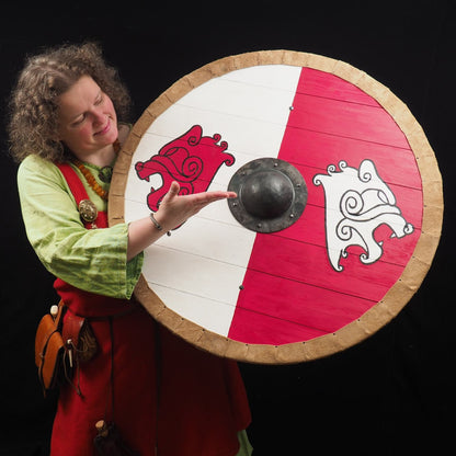 Viking Shield Bear heads Pattern, Norsman shield, Wall decor, Larp and reenactment, SCA ready,