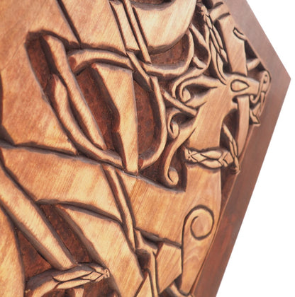 Big Wall sign, Urnes Deer, Norway, Hand Carving, Viking decor, hand carved wall sign, Viking art, wall hanging, Norse, Scandinavian,Norway,