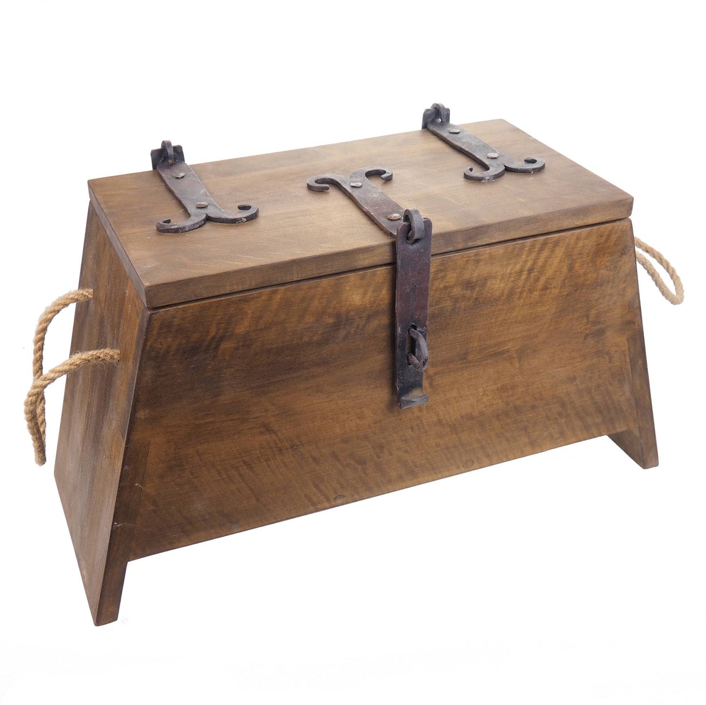 Simple Personalized Viking Chest, hand made, Norse box, chest with forged fittings, perfect wedding gift, SCA and Larp, treasure chest