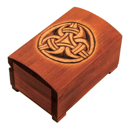 Wooden historical jewelry box with pattern of Borre Style, Norway