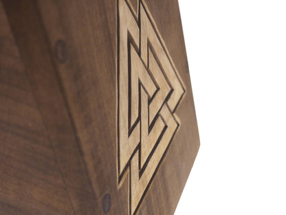 Viking Ship Personalized Wood Urn, Wooden Memorial Box Carved , Keepsake Cremation Urns, Cremation Boxes For Burial, Viking pagan, runestone