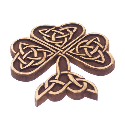 Shamrock Wall Sign, Viking decor, hand carved wall sign, Viking art, wall hanging, carved bear. Norse art, Scandinavian, Irish,