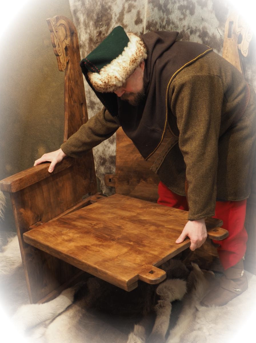 Viking medieval throne , larp, sca reenactment chair, historical furniture, viking throne,