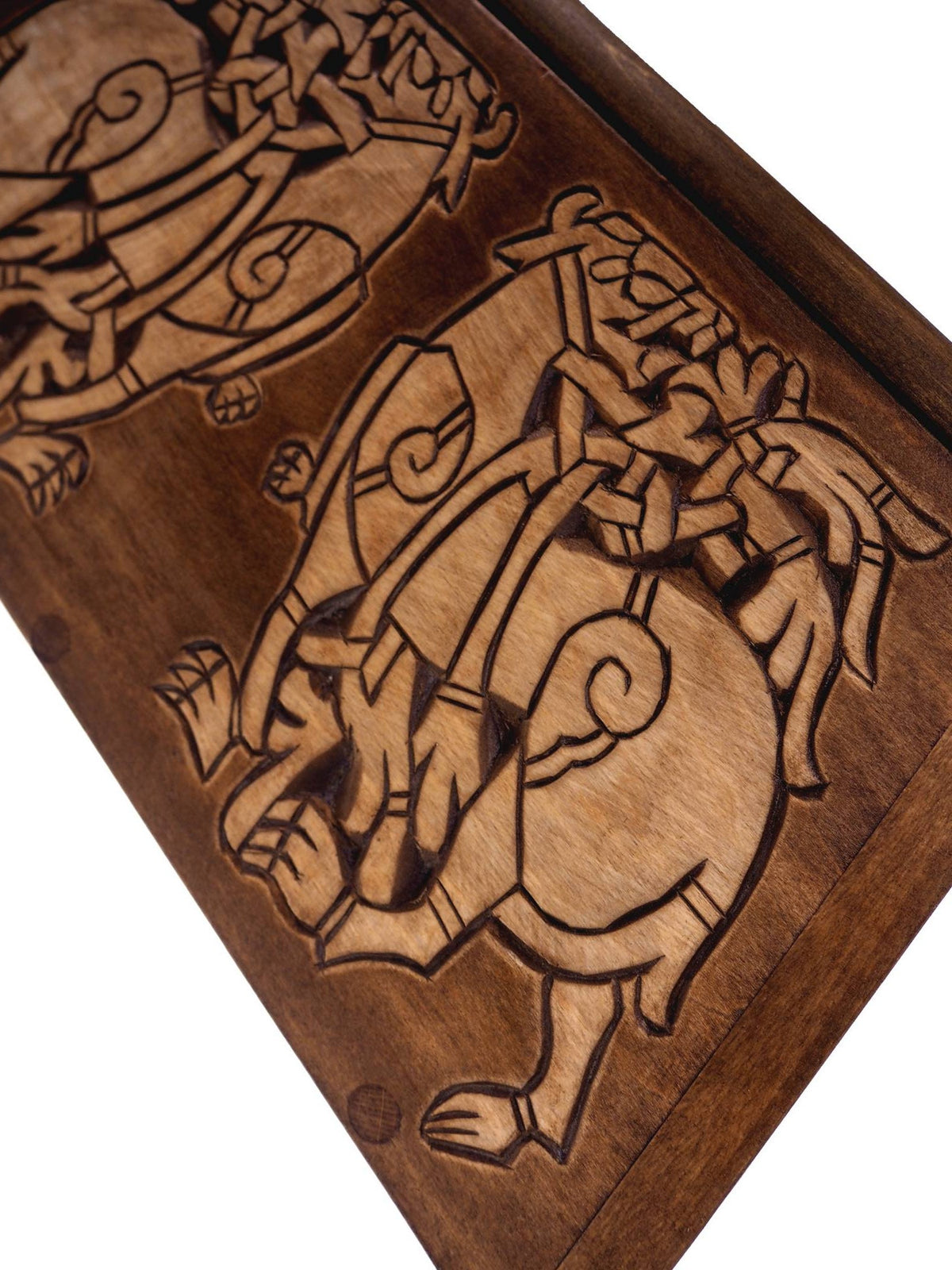 Small Personalized Viking Chest, hand carved, Norse pattern box, perfect wedding gift, SCA and Larp, treasure chest