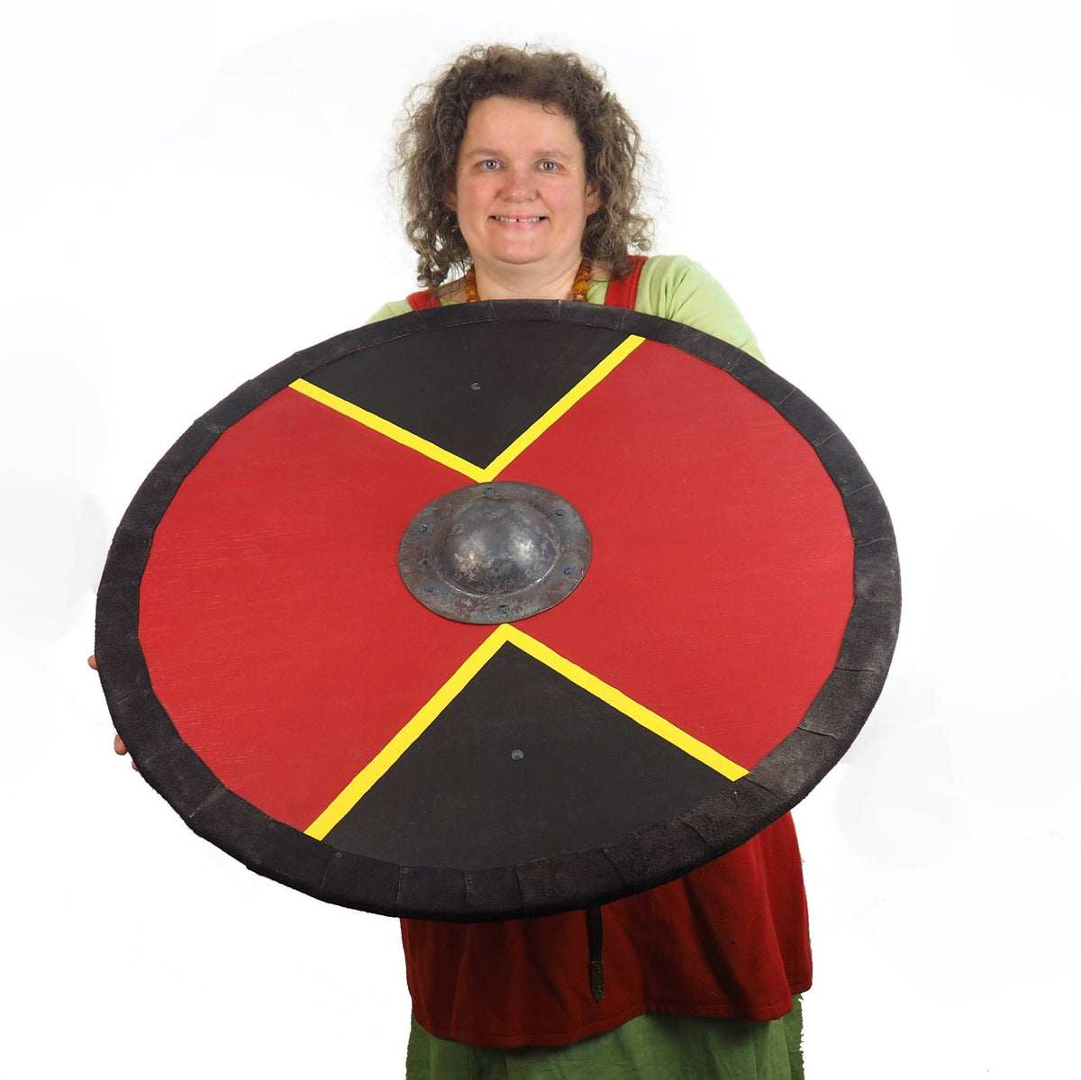Red and Black Viking Shield Pattern, Norsman shield, Wall decor, Larp and reenactment, SCA ready, black shield