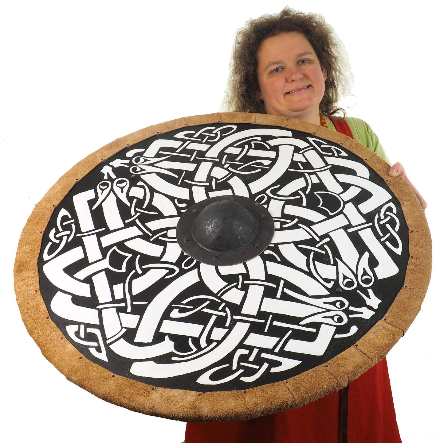Personalized Dragon Viking Shield Pattern, Norsman shield, Wall decor, Larp and reenactment, SCA ready, black shield