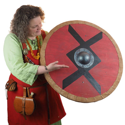 Ingwaz rune Viking Shield Pattern, Norsman shield, Wall decor, Larp and reenactment, SCA ready, black shield