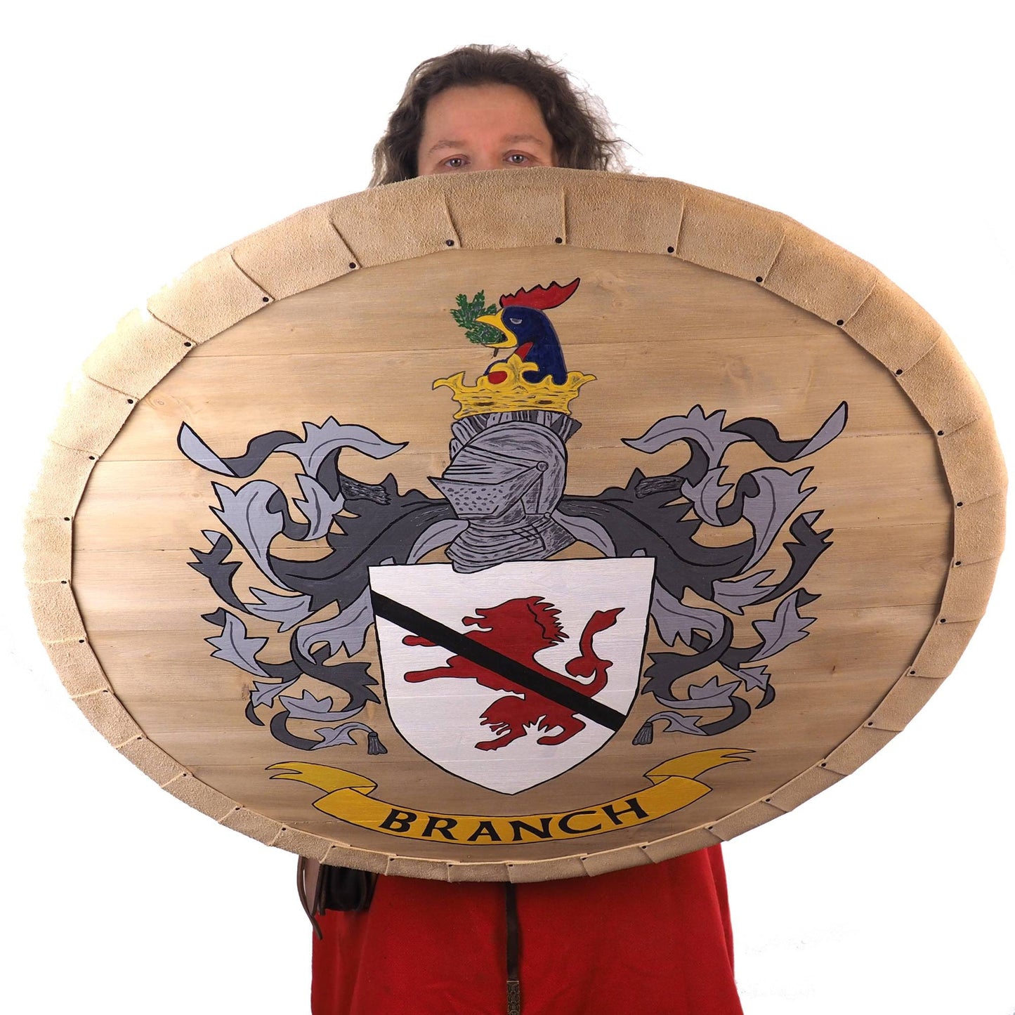 Crest Shield, company logo, Personalized Viking Shield, Hand Painted, Norsman shield, Wall decor, Larp and reenactment, SCA ready, pub decor