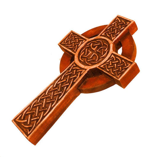 Celtic high cross from Isle of Man wall sign
