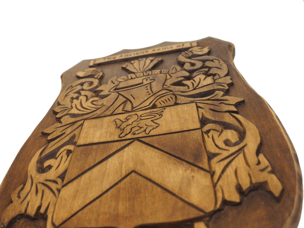 Personalized Family Arms Crest, Hand Carved, Coat of Arms, Custom, Family Shield, Wooden Emblem, Wedding Wood Art, Heraldic, Woodcraft