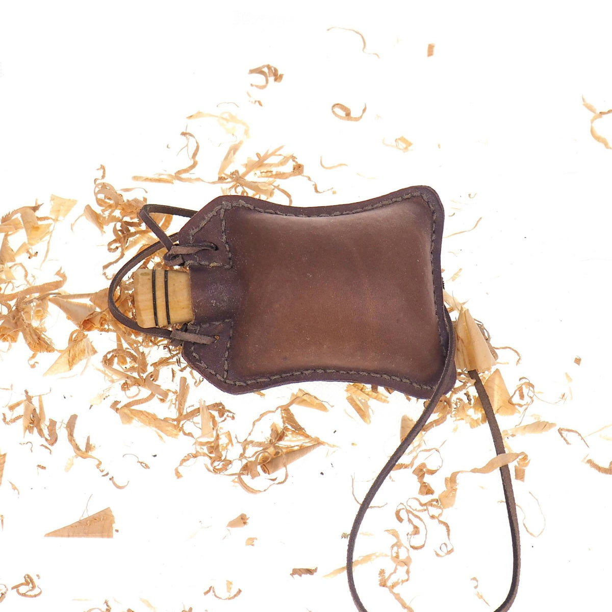 Light Brown Small Flask,  hand crafted, authentic medieval wine skin, with wooden stopper, leather flask bladder ALL NATURAL