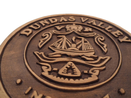 Round Personalized Family Crest, Hand Carved, Coat of Arms, Custom, Family Shield, Wooden Emblem, Wedding Wood Art, Heraldic, Woodcraft